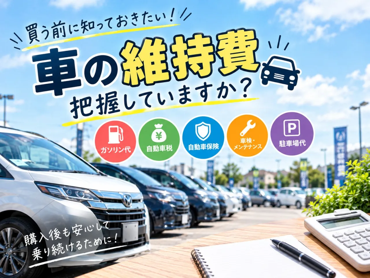 買う前に知っておきたい、車の維持費🚗